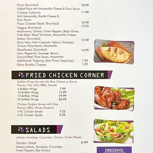 Galaxy Pizza &amp; Subs Menu