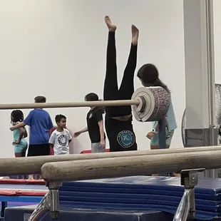 working on handstands