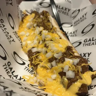 Chili cheese dog