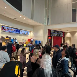 Waiting in line for over 40 min to get a drink.