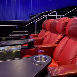 Recliner seats in theatre