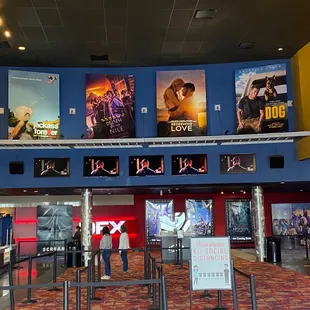 Just inside the theater buy the ticket purchase booth