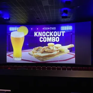 View from seat in theatre