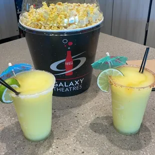 Popcorn &amp; drinks  The Cadillac margarita