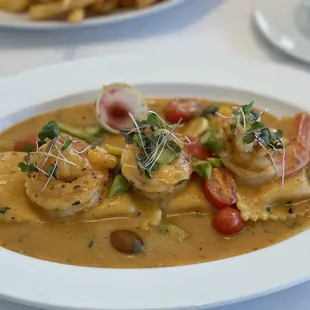 Lobster Raviolis with Shrimp