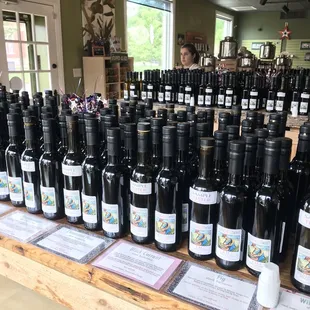 rows of bottles of wine