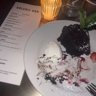 Some of the menu + dessert