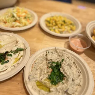 Hummus and baba ghanouj