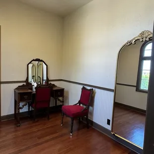 Vanity area to get ready for event on the second floor