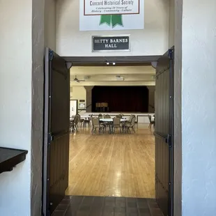 Front entrance to reception hall