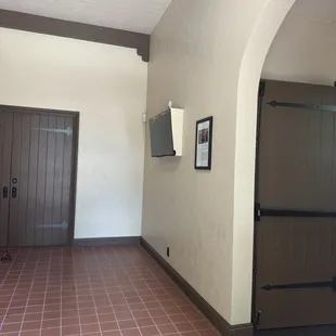 Side entrance to reception area