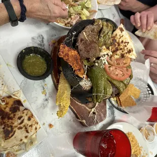 a table full of food