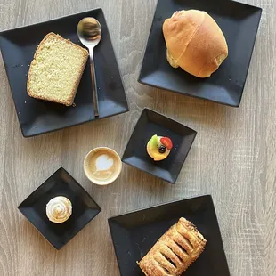 a loaf of bread and a cup of coffee