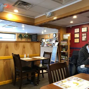 Inside seating area
