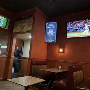 Happy hour menu and the game