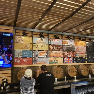 a large screen tv in the background