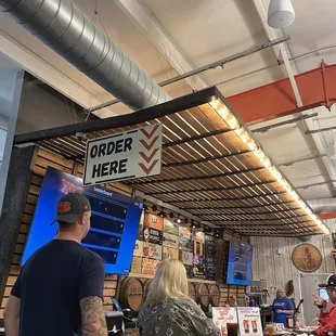 customers at the counter