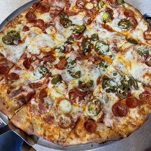 Large Pizza: Extra Cheese, Extra Pepperoni, &amp; Jalapeño&apos;s!