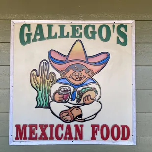 Restaurant logo in front