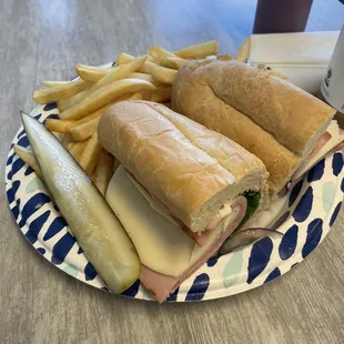 Italian Cold Cut and fries