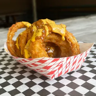Chili Cheese Onion Rings