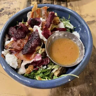 Side salad: frisee + radicchio salad