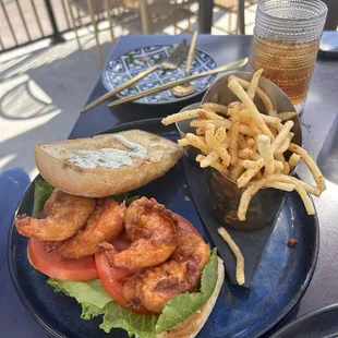 Beer Battered Shrimp Sandwich