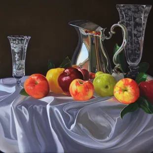 Elayne Kuehler, Apples, Silver and Satin