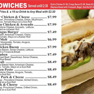 steak, menu