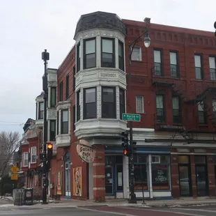 Corner storefront.