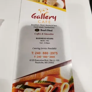 Menu Front