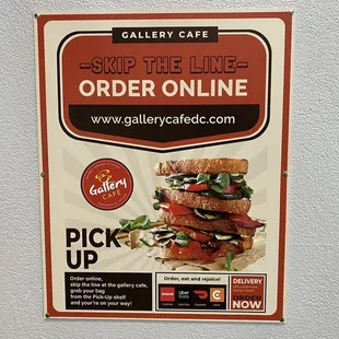 a sign for a sandwich shop