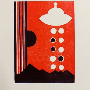 James Duhon linocut, contemporary art, New Mexico
