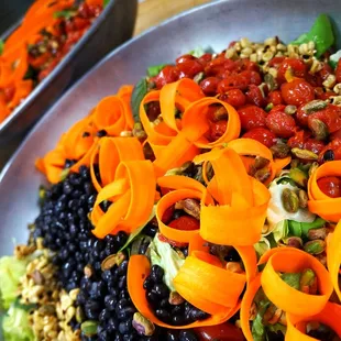 Composed Salad with  Curly Carrots