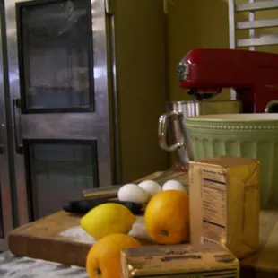 Getting ready to bake