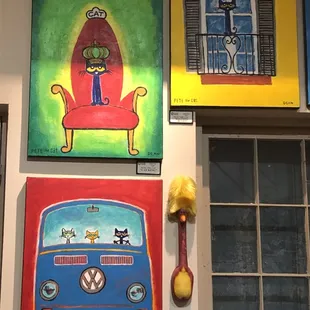 More Pete the Cat paintings