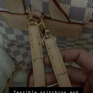 THIS IS WHAT WAS DONE. NO RIVETS ANS TERRIBLE STITCHING.