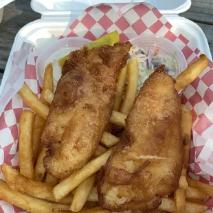 fish and chips, food, fish, seafood