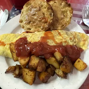 Steak and Cheese omelette