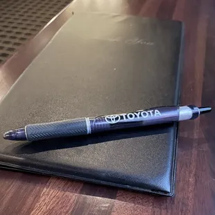 Too funny, Toyota must have given them free pens.