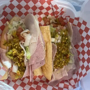 Ham and Provolone with turkey YUM!!