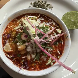 Pozole Rojo Sope Brunch