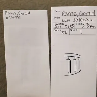 Picking up my ticket from Will Call