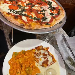 Margherita pizza and Tour of Italy Pasta