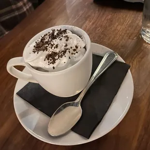 a cup of hot chocolate