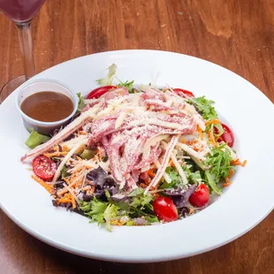 a salad on a white plate