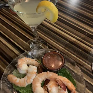Gulf Shrimp &amp; Lemon Drop Martini