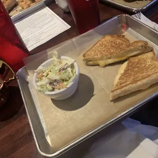 Grilled Cheese with Side Apple Slaw