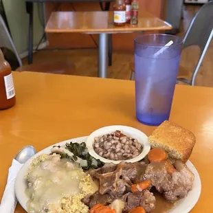 a plate of food on a table