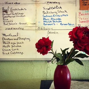 Handwritten Menu